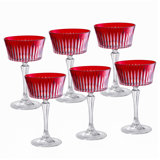 Colored Champagne Coupe Glasses - Amethyst , Stemmed Martini Glassware,  Set of 6 - 8.7 oz.