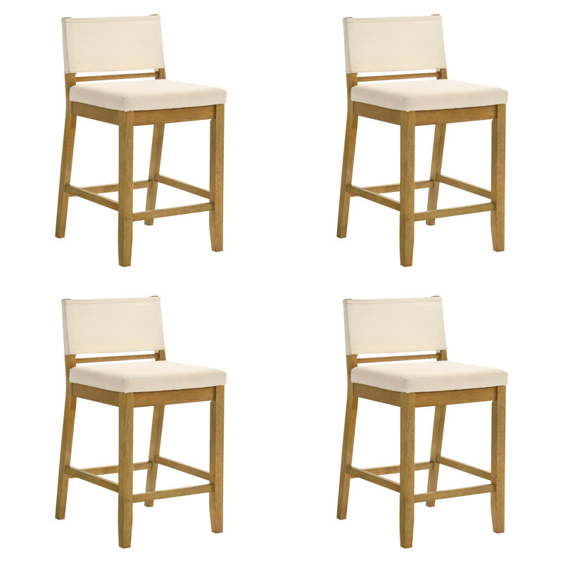 Ensemble de 4 tabourets de bar Yaneli, Éclat ambré, 4, Tabouret de comptoir (siège d'une hauteur de 26 p