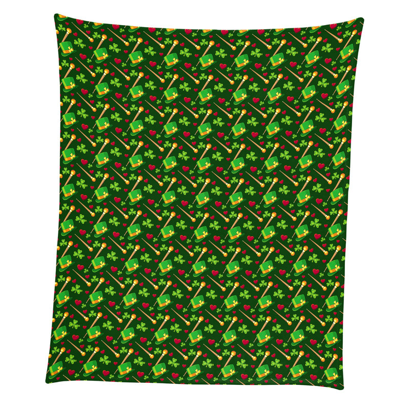 Knitted Throw Blanket, Floral 3