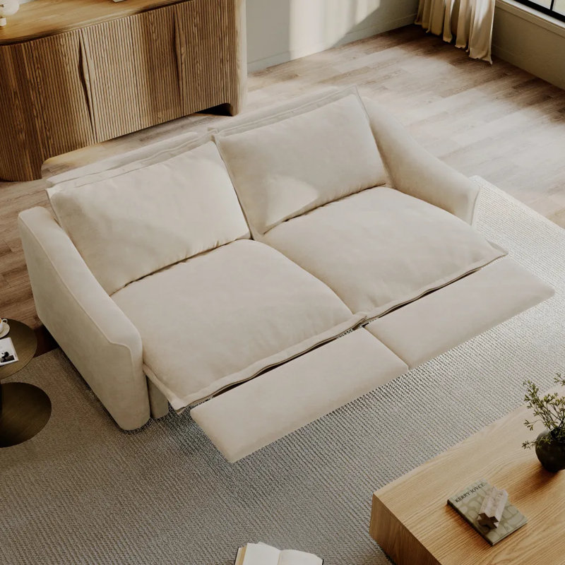 Causeuse inclinable électrique Ergopals, 36" H x 84" W x 37.5" D, Beige