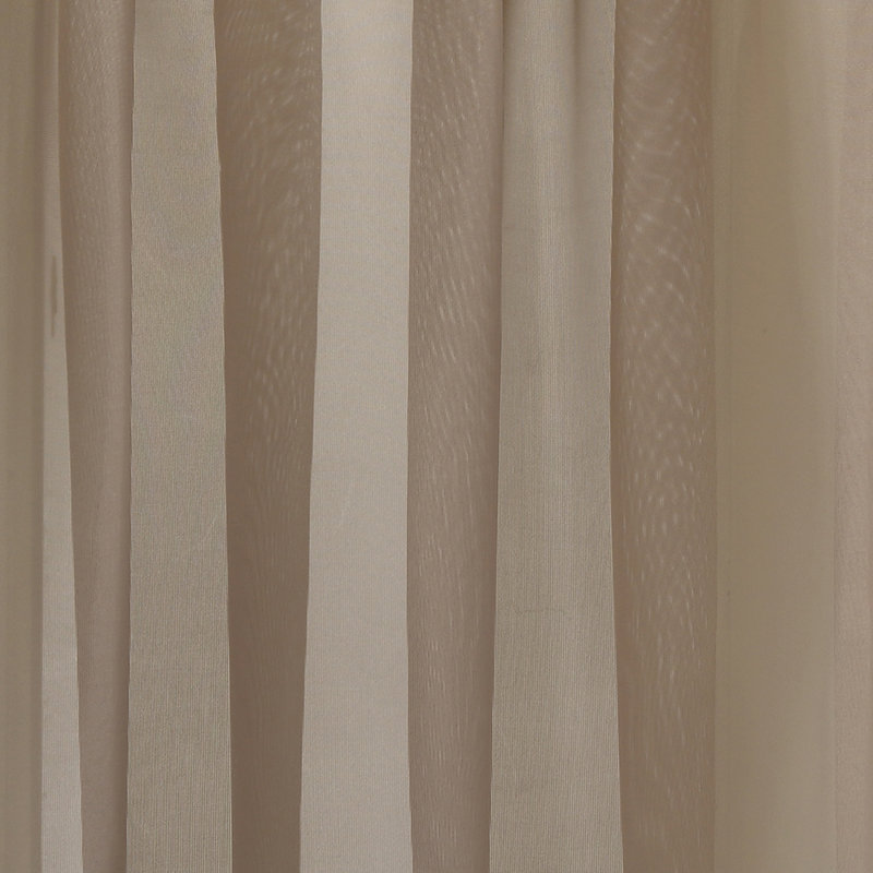 Panneau de rideau transparent avec passe-tringle Wayfair Basics® Albia, L 59 po x L 63 po, Taupe