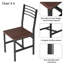 Ensemble de salle à manger extensible 5 pièces, table de salle à manger extensible de 47 à 63 po avec 4 chaises, ensemble de table de cuisine avec panneau en bois aggloméré et structure en métal, pour les petits espaces-40829595