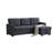 82" Modern Reversible Sleeper Sectional Pull Out Sofa Bed With Storage Chaise-1490602684