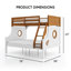 Ensemble de lit superposé et de commode 2 pièces Ostrander-1846071541