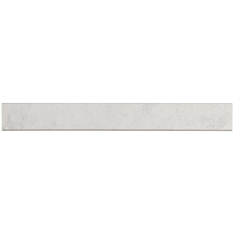 New Rock 3X24 Matte Porcelain Bullnose, Perla White