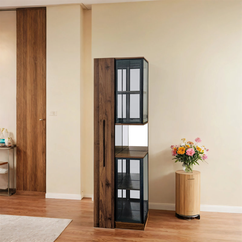 Glass Door Display Cabinet With Lighting