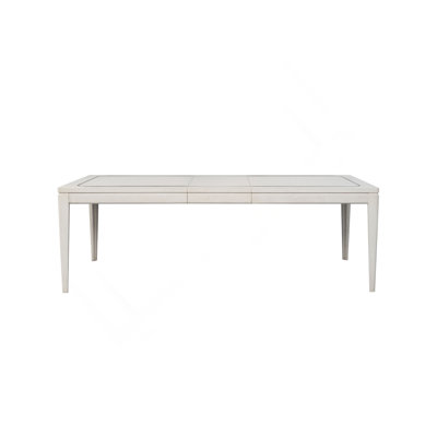 Expandable Leg Tablewith Metal Inlay - Vanilla
