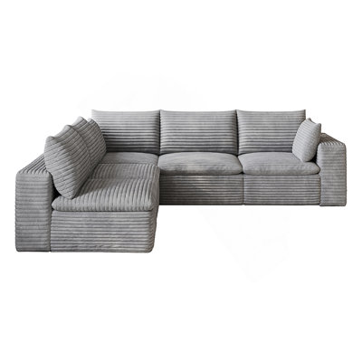 Cloud Modular Sofa, Deep Seat Couch with Removable Cushion and No-Assembly Design