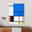 Composition With Large Blue Plane, Red, Black, Yellow, And Grey by Piet Mondrian - Wrapped Canvas Painting-1447913304