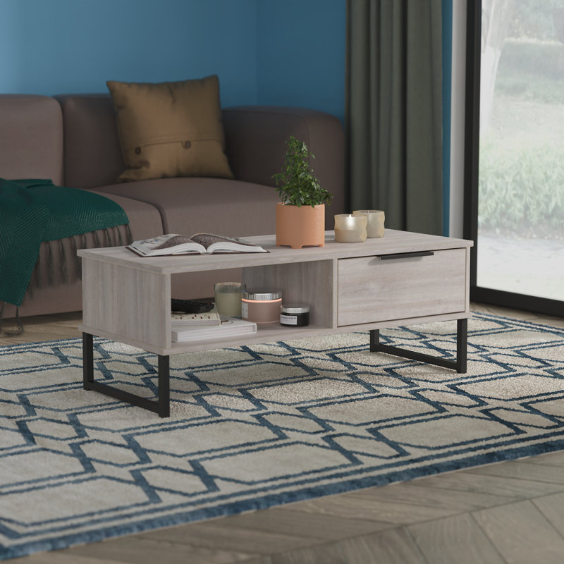 Taeyah Coffee Table with Storage, Grey