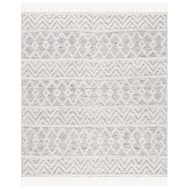 Natura Hand Loomed Wool/Cotton Southwestern Rug in Beige, Square 6'