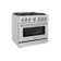 ZLINE 36 in. Select Dual Fuel Satin Steel Range w/ 6 Burners & Convection Oven