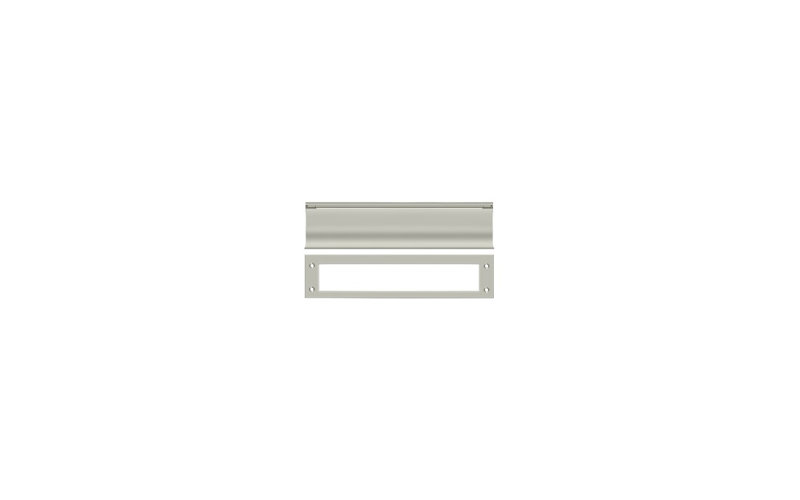 13" x 3" Brass Mail Slot, Brushed Nickel