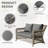 5" Loveseat Cushion Water Repellent & UV-Resistant Patio Furniture Cushions, Removable Outdoor Couch Cushions With Hidden Zipper & Adjustment Staps For Couch, Bench, And Swing-985681035
