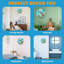 Horloge murale en verre - Idéale pour la décoration de la maison et du bureau - Esthétique 5 mm d'épaisseur pour la durabilité - Indication de l'heure précise - Parfait pour le salon, la chambre à coucher ou la cuisine - 13 x 13 pouces - Girafes