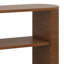 Table de canapé avec tablette ouverte et finition grain de bois, console d'entrée moderne, design polyvalent et peu encombrant-121095037