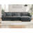 Lingeswaran L-Shaped Velvet Sectional Sofa with Movable Ottoman-112307107