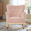 Chaise berçante en velours-102151818
