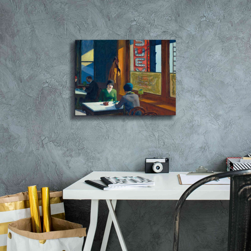 «Chop Suey» par Edward Hopper, estampe numérique sur toile, H 12 po x l 16 po x P 0,75 po