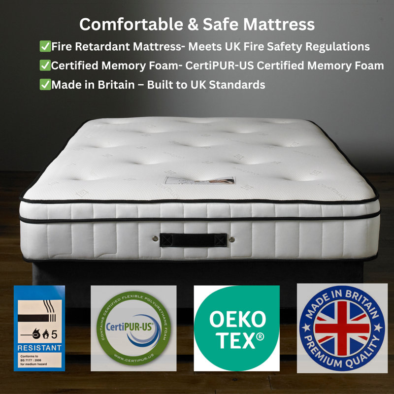 Memory Ortho Open Coil Mattress, Kingsize (5')