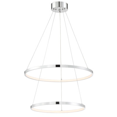Lustre géométrique unique à 2 lumières à DEL Saleigh