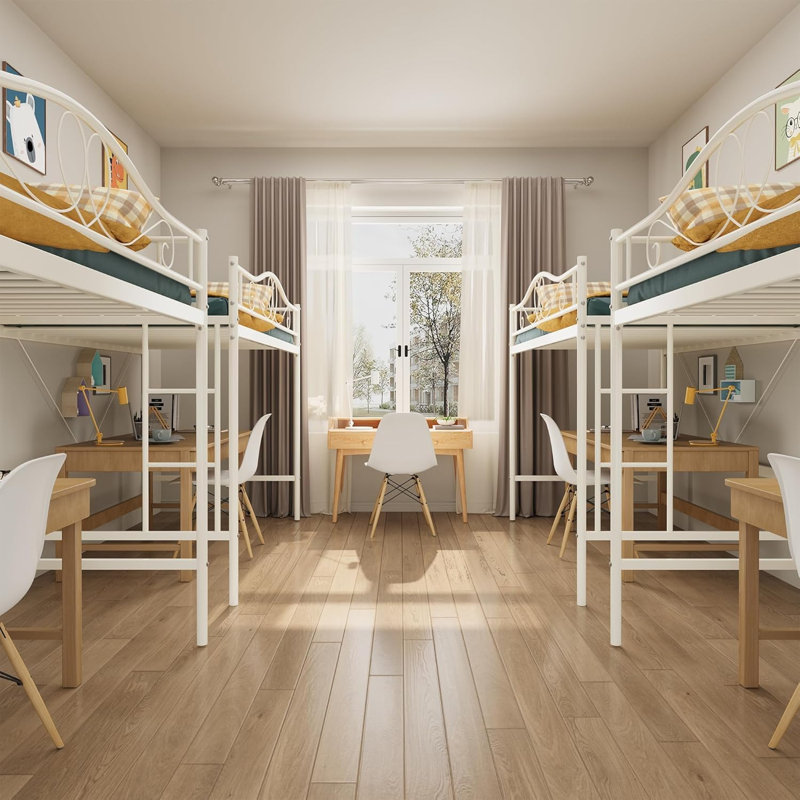 Cadre de lit simple, Blanc