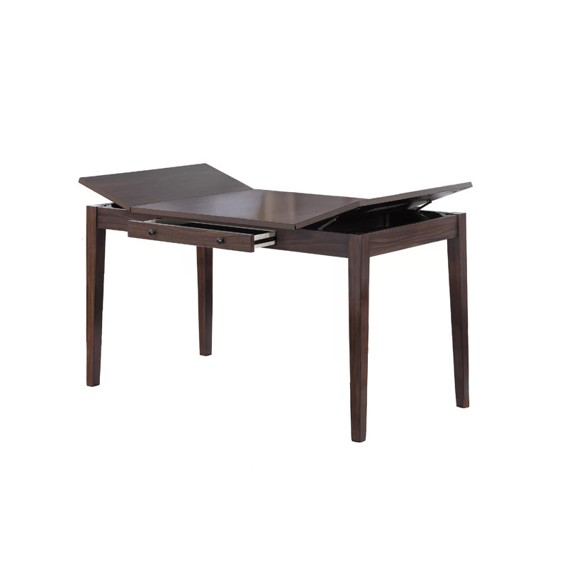 Sheryl Counter-Height Table, Lift Top Hidden Storage, Walnut Brown, 36" H x 66" L x 36" W