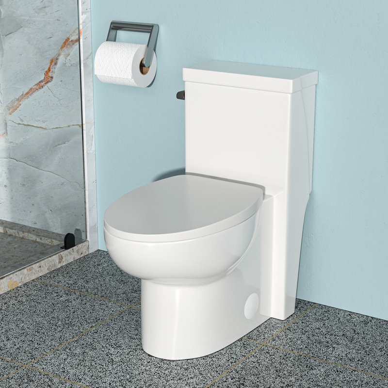Toilette en céramique avec chasse d'eau à siphon - Technologie de chasse d'eau silencieuse et efficace