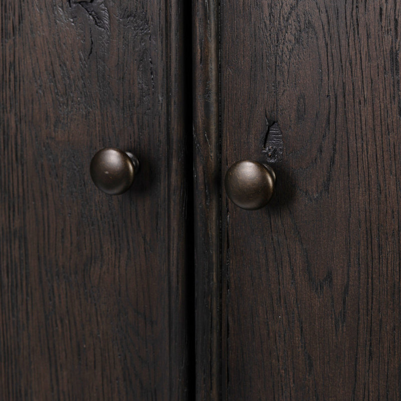 Bari Wide Cabinet, Smoked Black Resawn Oak