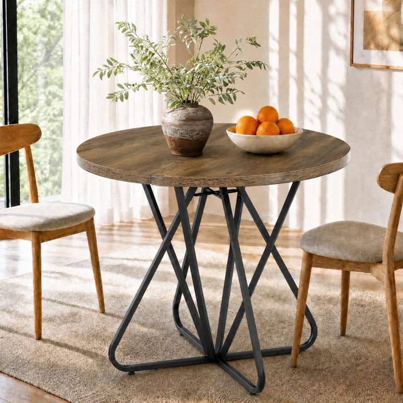 Metal Base Dining Table