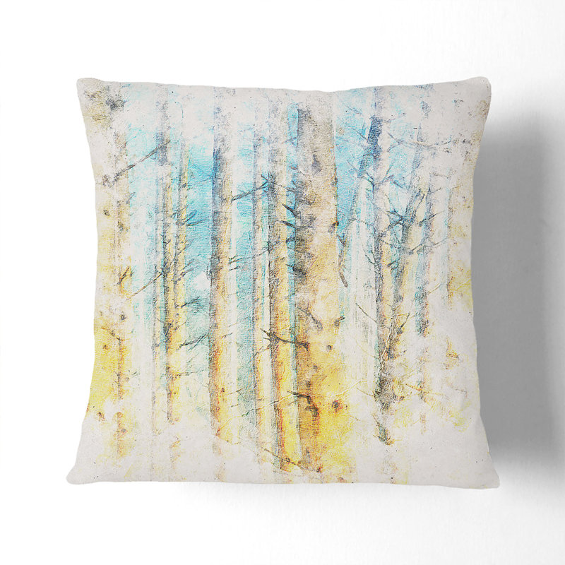 Sunlight upon the Trees Cushion with Filling, 55cm H x 55cm W x 20cm D