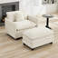 Repose-pieds rectangulaire en chenille 35,4 po pour canapé modulaire modulaire-222534436