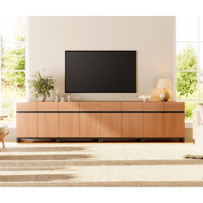 Crédence de rangement l 63 po Aadam, 30.6"H x  125.9"L x 15.6"W, Moka