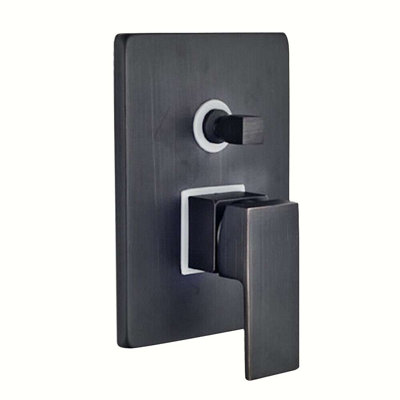 FontanaShowers Fiego Matte Black 2 Way Function Shower Set Wall Mount Brass Dual Control with Rainfall and Waterfall Shower Head