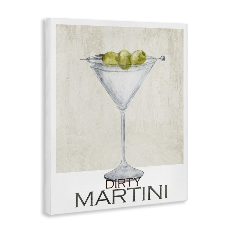 Dirty Martini Olives Canvas, design par Kim Allen, H 48 po x l 36 po