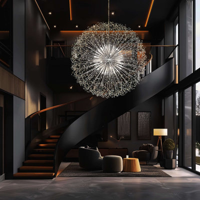 Islaa Dimmable Crystal Sputnik Chandelier 