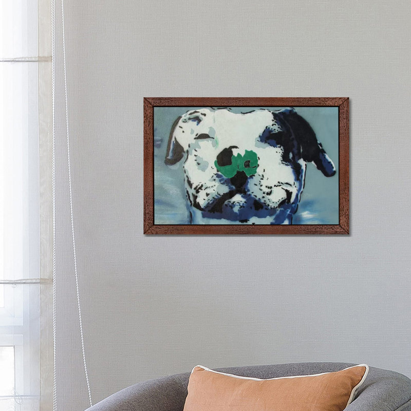 Man's Best Friend - Painting on Canvas, 152.5 cm H x 101.5 cm W, Brown Floater Framed