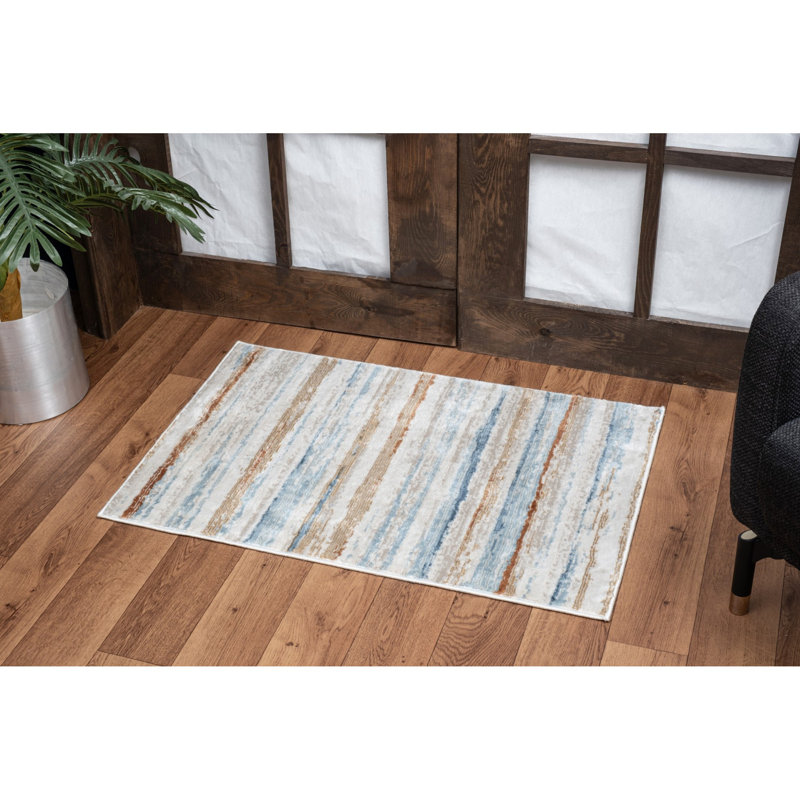 Tapis en polyester doux et élégant pour les espaces très passants - Décoration abstraite