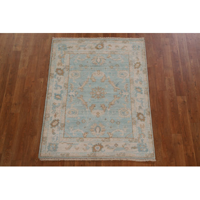 One-of-a-Kind 3'0" X 3'11" New Age Wool Area Rug in Blue