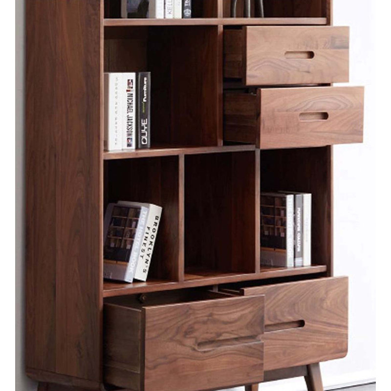 La nouvelle bibliothèque de bureau de style chinois en bois massif., H 74,8 po x l 35,43 po x P 13,78 po