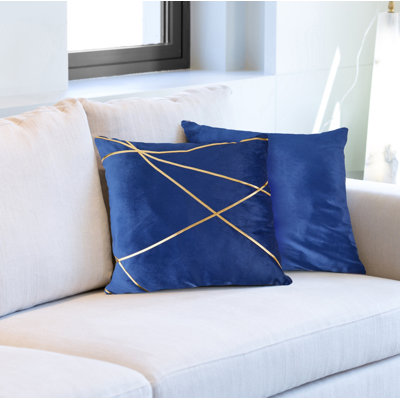 Cloughmills Geometric Square Throw Pillow Cover
