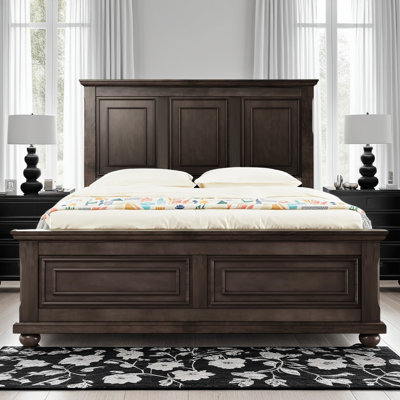 Lit plateforme en bois de pin avec tête de lit Vintage Town & Country, capacité 600 lb