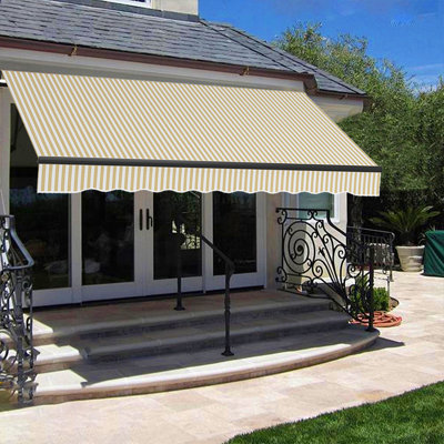 Engdash 97.25'' W x 59'' D Polyester Cover Retractable Patio Awning