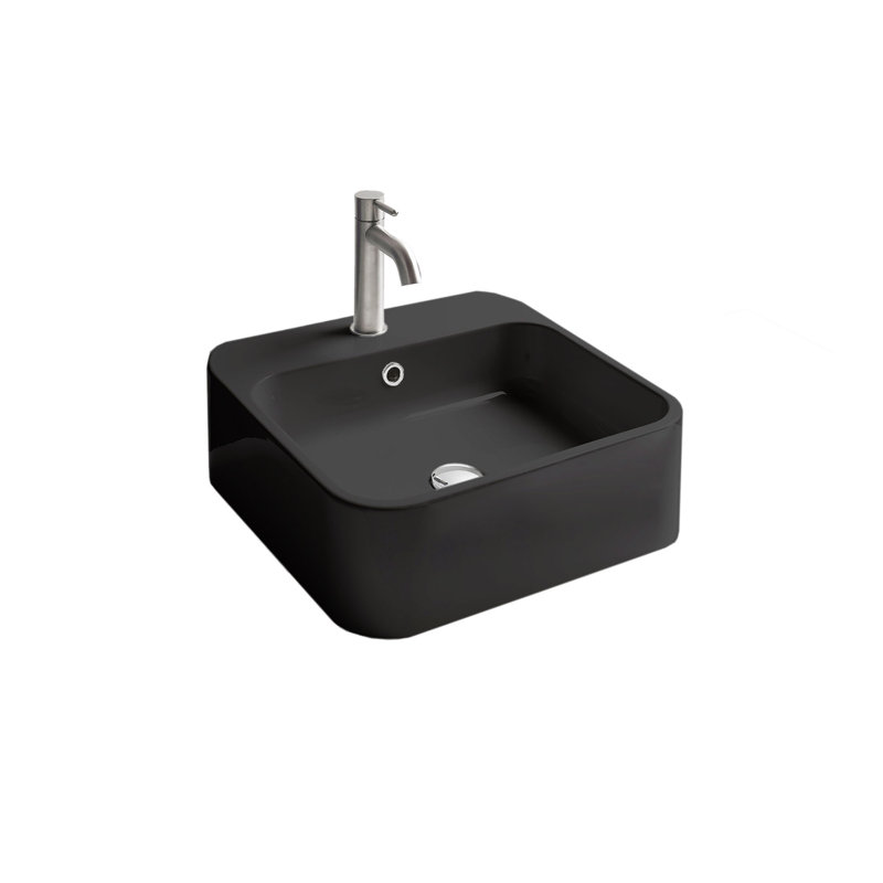 Cosa 18.9'' L Bathroom Sink, Matte Black, Single Hole