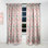 Panneau de rideau simple occultant Mid-Century Tropical Botanicals, Flowers And Flamingo I - Abstract