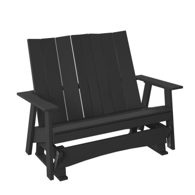  Banc oscillant moderne de 4 pi. Noir