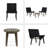Outdoor 3-Piece Wood Patio Seating Set-330232094