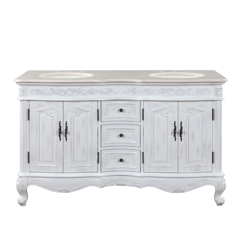 Ensemble de meuble-lavabo double 58 po Aafreen