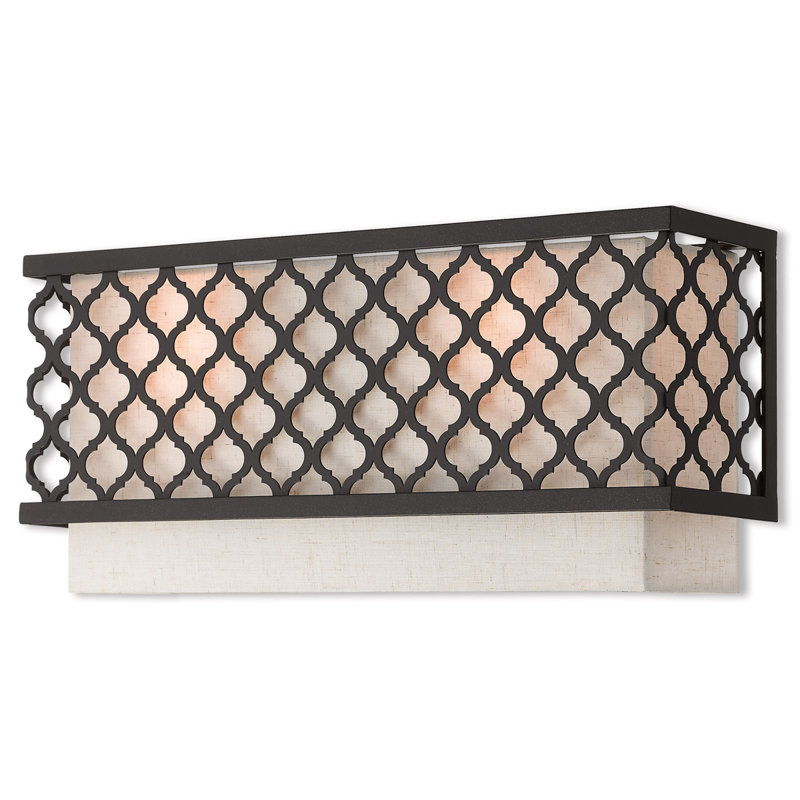 Plafonnier encastré à intensité variable à 2 lumières Mance, Bronze anglais, H 7 po x l 9 po x P 6 po