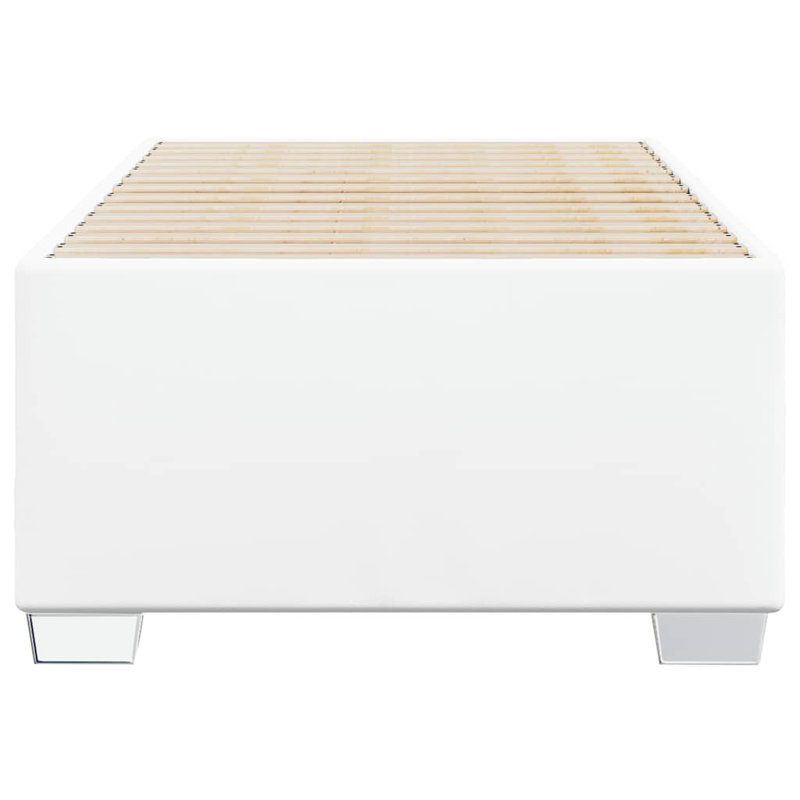 Lit en similicuir Latitude Run® Bed, Blanc, Très grand simple